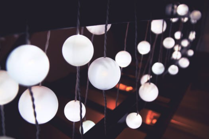 string of lights with large white bulbs